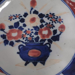 Antique Japanese Arita Imari Oriental Scalloped Fluted Bowl Asian Pottery Rare