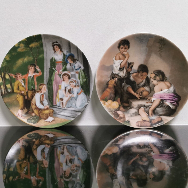 Vintage Pair Tirschenreuth and Mitterteich Bavaria Germany Plates Clasic Paints