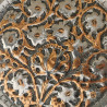 Awesome Vintage Persian Hand Hammered Copper Tinned Wall Hanging Plate Floral
