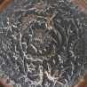 Awesome Vintage Persian Hand Hammered Copper Tinned Birds Wall Hanging Plate