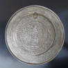 Awesome Vintage Persian Hand Hammered Copper Tinned Wall Hanging Plate Tray Dish