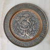 Awesome Vintage Persian Hand Hammered Copper Tinned Birds Wall Hanging Plate