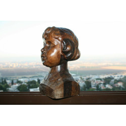 Hand Carved Wooden Lode VAn den Brande Signed Hard and Heavy Belgian Wood Art 4K