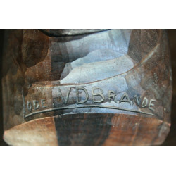 Hand Carved Wooden Lode VAn den Brande Signed Hard and Heavy Belgian Wood Art 4K
