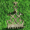 Antique Solid Bronze Hanukkah Lamp Menorah from Marocco c.19th Wall Hanging