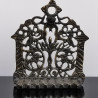 Antique Moroccan Judaica Hanukkah Oil Menorah Solid Brass Wall Hanging Handmade