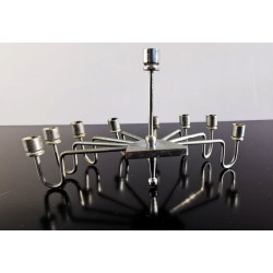 Israel Modernist Judaica Hanukkah Menorah Lamp Jerusalem Holy Land Rare Unique