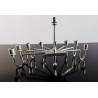 Israel Modernist Judaica Hanukkah Menorah Lamp Jerusalem Holy Land Rare Unique
