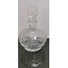 Small Vintage Perfume Bottle Heavy Etched Clear Cut Crystal Glass