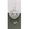 Small Vintage Perfume Bottle Heavy Etched Clear Cut Crystal Glass