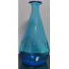Awesome Vintage Etched light Blue Glass Vase Bottle Home Decor