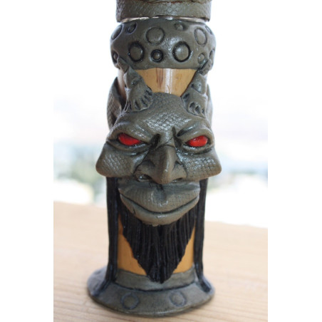 Demon Smoking Pipes Satan Devil Hand Made Unused Bamboo Clay Collectible