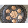 Passover Seder Plate Tray Matzo Brass Bronze Silver Enamel Pesach Kosher Judaica