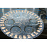 Passover Seder Plate Tray Matzo Brass Bronze Silver Enamel Pesach Kosher Judaica