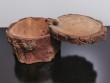 Jewelry Trinket Log Secret Box Hand Made Natural Wood Bark Around Wooden Art