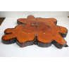 Vintage Marvelous Natural Wood Wall Hanging Clock Working Rare 19" Unique