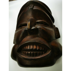 Large God Daikoku Samurai Japanese Noh Kagura Buddha Mask Home Decor Rare 11"