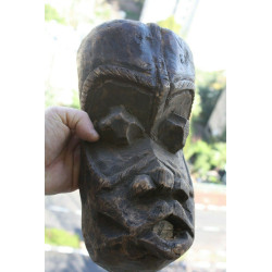 Ibibio Ekpo Society Hand Carved Ceremonial Tribal African Wood Mask Nigeria Rare