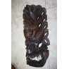 XXL 20" Antique Eastern Devil Wooden Mask Fantastic Display Hand Carved Wood Art