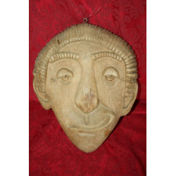 Two Sided Fun and Sad Wooden Mask Wood Art Wall Hanging Home Decor Hand Carved