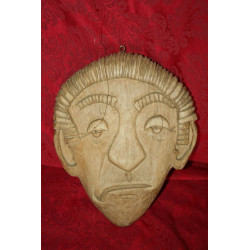 Two Sided Fun and Sad Wooden Mask Wood Art Wall Hanging Home Decor Hand Carved