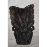 XXL 20" Antique Eastern Devil Wooden Mask Fantastic Display Hand Carved Wood Art