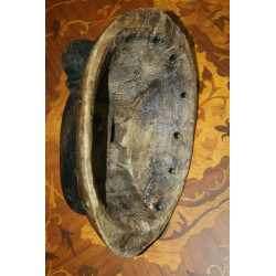 Old Antique Fine Wooden Punu Mukudj Okuyi African Mask Tribal Art Ceremonial 11"