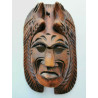 Hand Carved Wood Inca Maya Aztec Warrior Wooden Mask Two Birds Life Death 10"