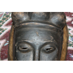 Old Antique Fine Wooden Punu Mukudj Okuyi African Mask Tribal Art Ceremonial 11"