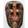 Hand Carved Wood Inca Maya Aztec Warrior Wooden Mask Two Birds Life Death 10"