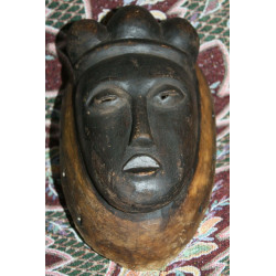 Old Antique Fine Wooden Punu Mukudj Okuyi African Mask Tribal Art Ceremonial 11"