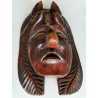 Hand Carved Wood Inca Maya Aztec Warrior Wooden Mask Two Birds Life Death 10"