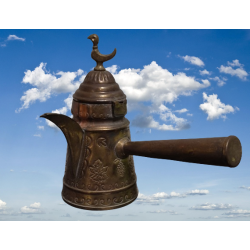 Vintage Coffee Maker Pot Brass Dallah Middle Eastern Arab Islamic Oman Persian