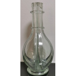 Vintage CLEAR Glass FourChambered Decanter Made in France Faitmain Hand Blown