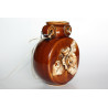 Vintage Glazed Ceramic Pottery Flask Jug Wall Hanging Rustic Primitive Decor