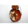 Vintage Glazed Ceramic Pottery Flask Jug Wall Hanging Rustic Primitive Decor