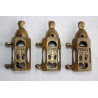 3 x Torah Scroll Case with Brass Chanuka Menorah Decorations Dragees Jais Paris