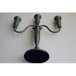 Vintage 3 Arm Metal Candlestick Candle Holder from Israel Jerusalem Holy Land 12