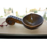 Vintage Hand Carved Rustic Russian Wooden Spoon Kovsh Bowl Cup Kvas Water Rare 1
