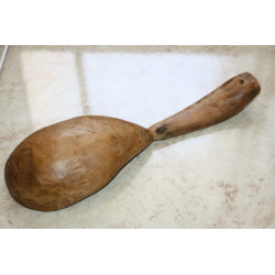 Old Antique Primitive Hand Carved Wooden Kovsh Cup Bowl Rustic Home Decor 16"