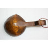 Vintage Hand Carved Rustic Russian Wooden Spoon Kovsh Bowl Cup Kvas Water Rare 1
