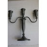 Vintage 3 Arm Metal Candlestick Candle Holder from Israel Jerusalem Holy Land 12