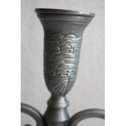 Vintage 3 Arm Metal Candlestick Candle Holder from Israel Jerusalem Holy Land 12