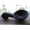 Vintage Hand Carved Rustic Russian Wooden Spoon Kovsh Bowl Cup Kvas Water Rare 1