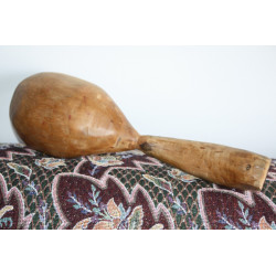 Old Antique Primitive Hand Carved Wooden Kovsh Cup Bowl Rustic Home Decor 16"