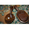 Vintage Hand Carved Rustic Russian Wooden Spoon Kovsh Bowl Cup Kvas Water Rare 1