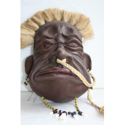 Old Vintage Hand Carved Decorative Wooden Mask Wood Art Home Decor Collectible