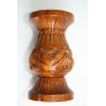 Pair of Vintage Hand Carved Wooden Vase Wood Art Home Bar Decoration