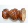 Pair of Vintage Hand Carved Wooden Vase Wood Art Home Bar Decoration