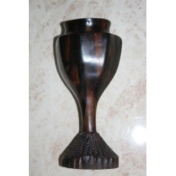 Hard and Heavy Ebony Wood Cup Goblet from the Kuba People of DR Congo